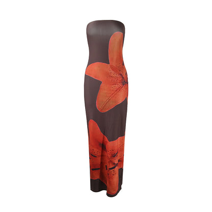 Sleeveless Floral Bodycon Dress